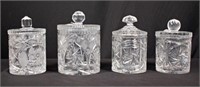 Four Leaded Crystal Candy Dishes