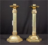 Heavy Pr. Solid Brass Candlesticks