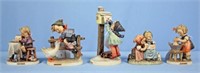 5 Hummel Figurines Barnyard Hero, Doll Bath Etc.
