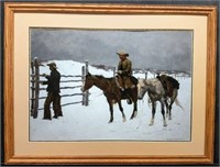 Fall Of The Cowboy by Frederic Remington