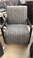 Ashley Gray Striped Chair