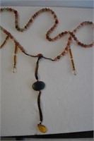 80" Antique Asian Beaded Necklace