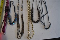 6 Vintage Asian Beaded Necklaces!