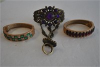 3 Fine Antique Asian Bracelets