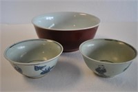 3 Beautiful Antique Asian Bowls