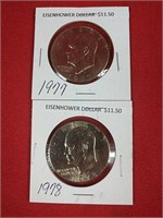 1977 & 1978 Eisenhower Dollars