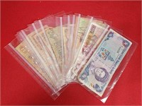 Eleven Foreign Currency Notes