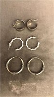 sterling silver hoop earrings