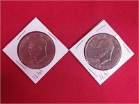 Two 1971 Eisenhower Dollars