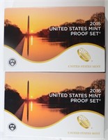 U.S. PROOF SETS: 2016 & 2015 BOX/COA