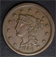 1846 LARGE CENT, XF N-20 R-5 SCARCE VARIETY