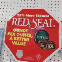 Red Seal tobacco tin sign