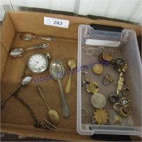 Pocket watch, spoons