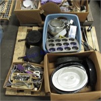 Silverware, Grilling utensils, basket, roaster pan
