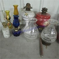Oil lamps w/shades