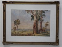 Henry Martin Australian 'Drover among Gum trees'