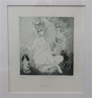 Norman Lindsay 'Jealousy' Facsimile etching