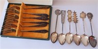 Six vintage Chinese sterling silver spoons