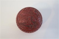 Chinese cinnabar lacquer seal paste box