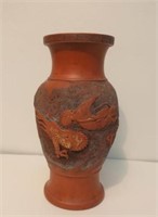 Antique Chinese Yixing dragon vase