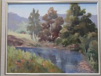 J.Fairlie 'In the Valley' oil on board