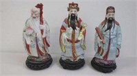 Chinese porcelain figures Fu, Lu and Shou