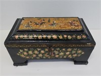Antique Indian lacquer jewel casket
