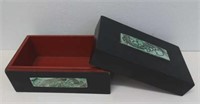 Chinese box with Nephrite jade panels