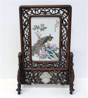 Chinese Republic Famille Rose porcelain plaque