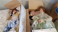 (2) Ashton Drake Porcelain Dolls Original Boxes
