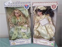 (2) Porcelain Dolls In Boxes