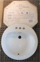 Pair of New 19" Round Drop in Lavatory Sinks