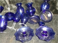 ANTIQUE COBALT BLUE GLASS, SS FRANCE