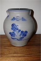 Blue/gray stoneware crock dated 2002