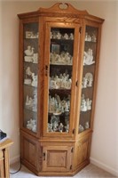 Oak corner curio cabinet (Does not include