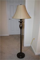Bronze colored floor lamp with Stiffel shade