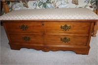 Oak Lane cedar chest with padded seat