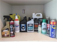 Lot of Misc. Solvents Oils and Shop Supplies