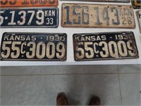 Pair 1930 Kansas License plates