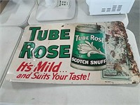 Tube Rose Sweet Scotch Snuff advertising sign