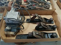 3 hand planers and a belt sander