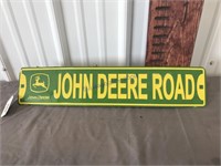 John Deere Road tin sign