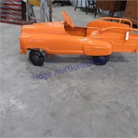 Orange metal pedal car -repainted