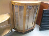 Vintage Half Moon Curio Cabinet