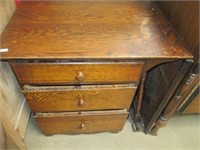 Vintage Solid wood - 3-drawer sewing table/desk