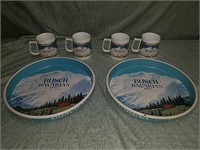 Vintage Anheuser-Busch Beer trays & mugs