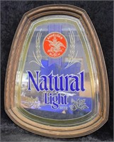 Vintage Natural Lite Advertising Bar Mirror