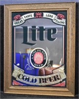 Vintage  Miller Lite Advertising Bar Mirror