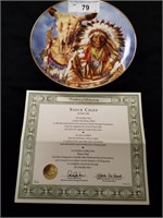 Limited edition Sioux Chief collectible porcelain