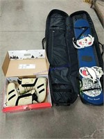 K2 Snowboard W/ Carrying Case & Burton Boots